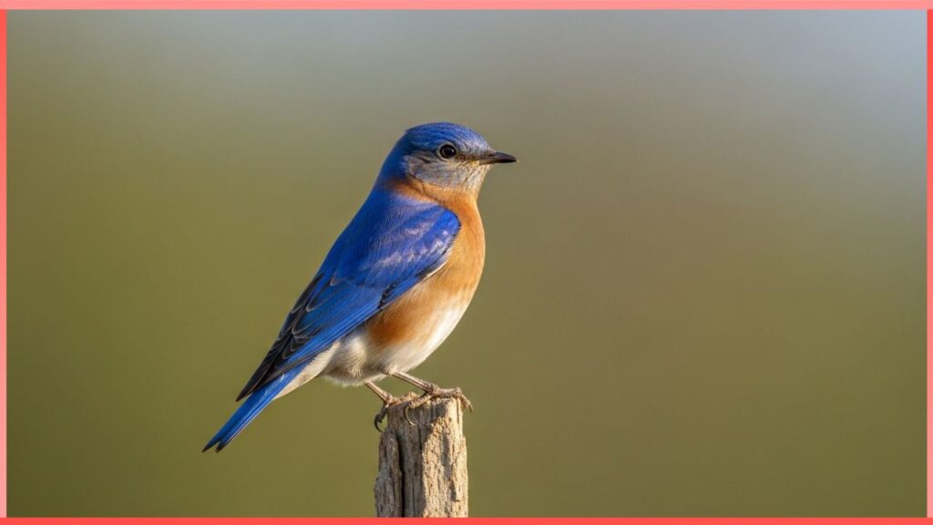 An Eastern Bluebird