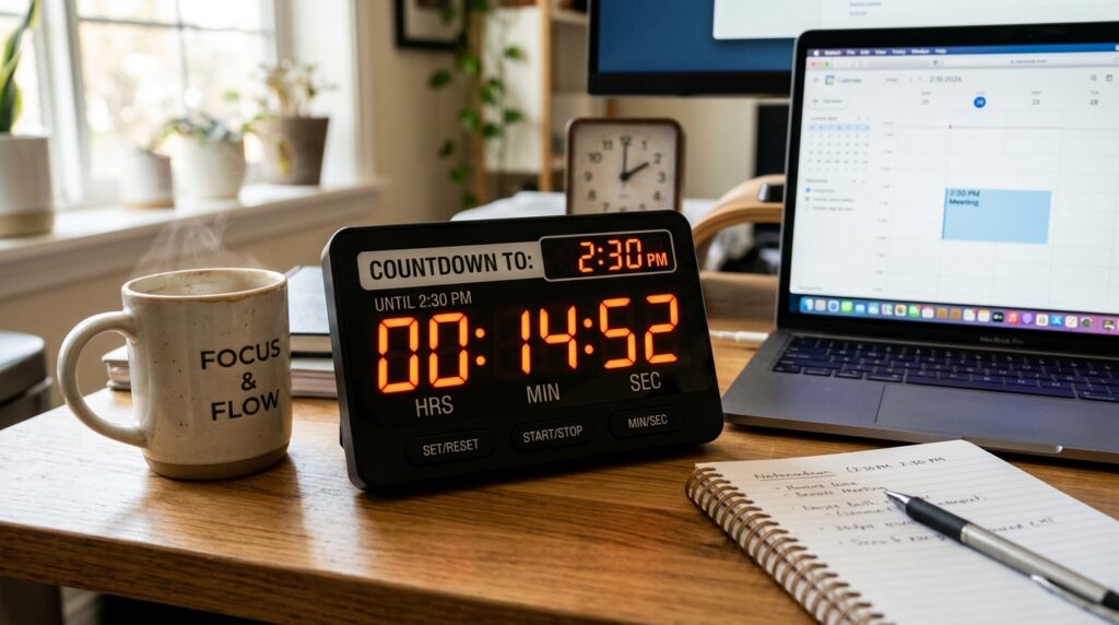 Using a Countdown Timer for 2:30 PM