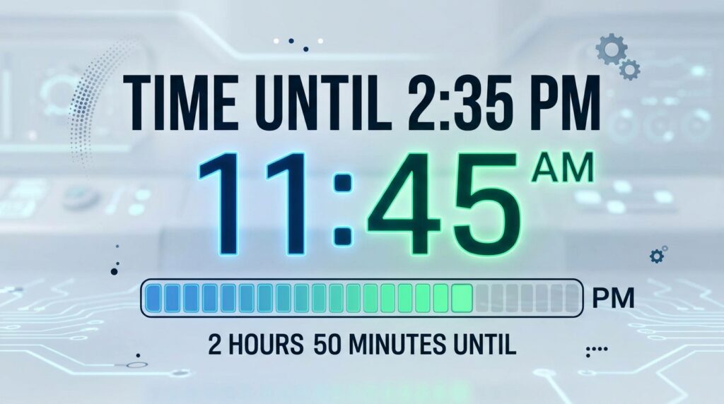 How Long Until 2:35PM?