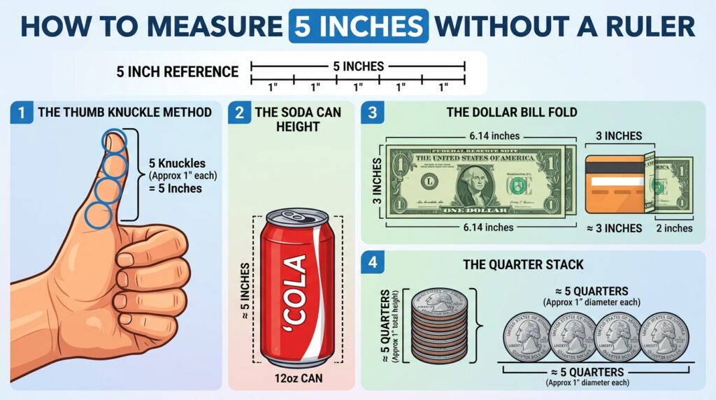 How to Measure 5 Inches Without a Ruler