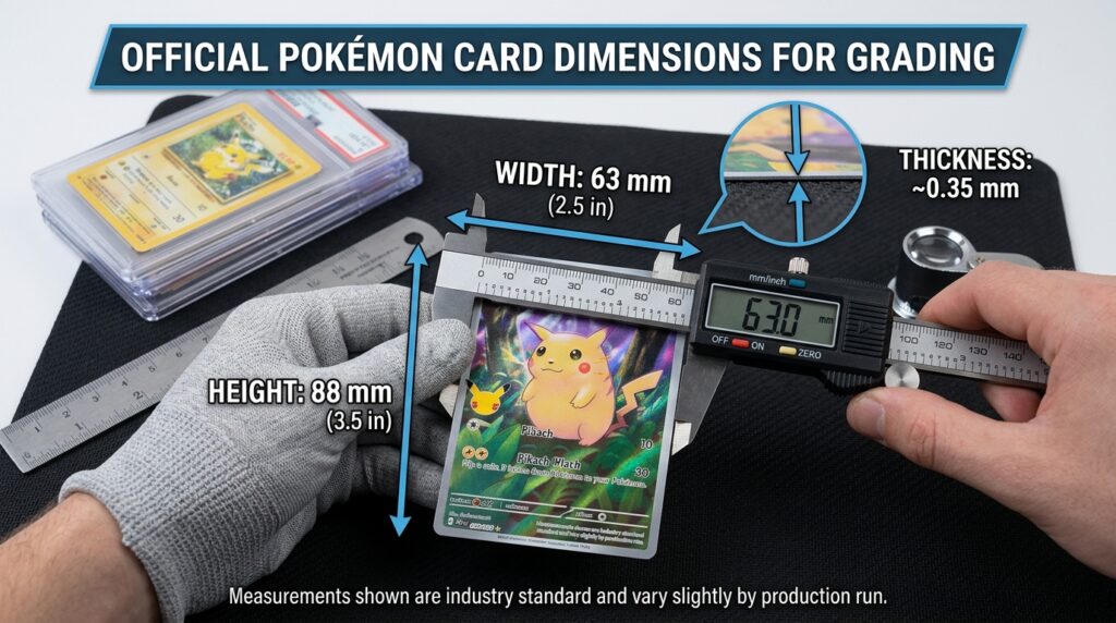Pokémon Card Dimensions for Grading