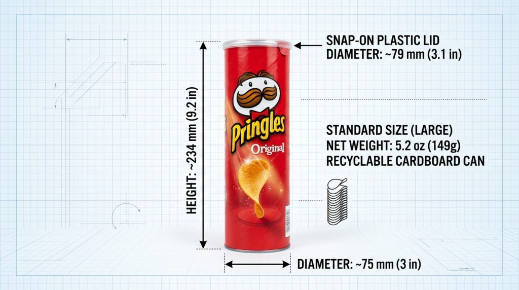 Standard Pringles Can Dimensions
