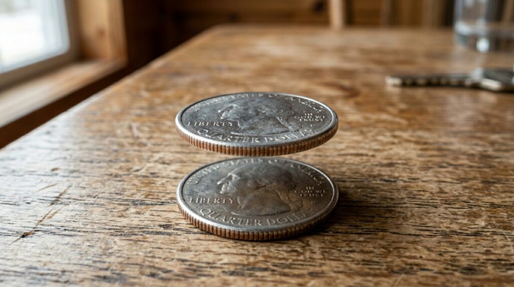 Two Stacked Coins