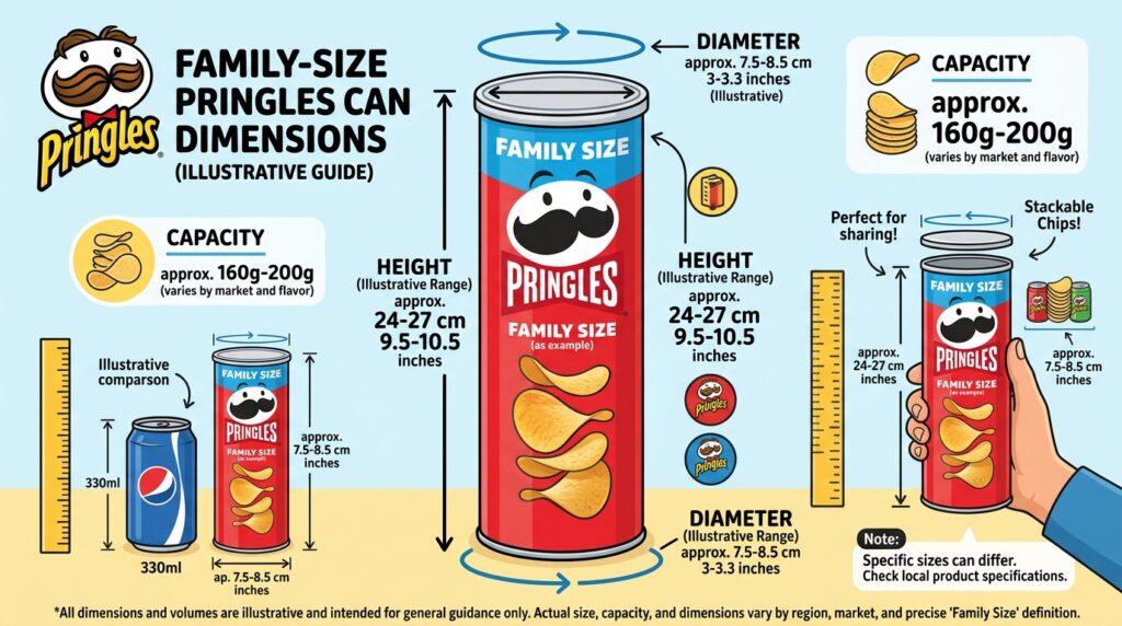 Family-size Pringles can size