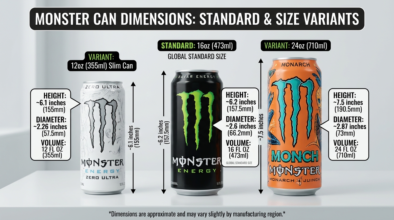 Monster Can Dimensions